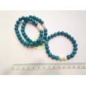 PULSERA TURQUENITA Y MADREPERLA BOLA