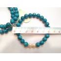 PULSERA TURQUENITA Y MADREPERLA BOLA