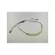Pulsera facetada macrame 3mm olivino